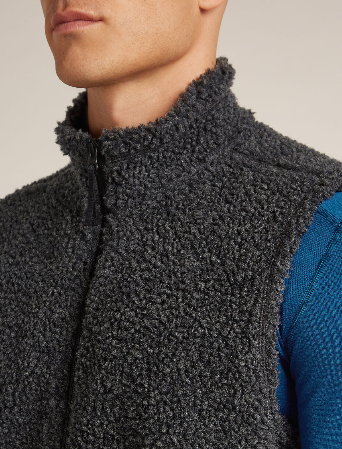 Merino Blend 960 RealFleece™ High Pile Vest Jet Hthr/Black - 9