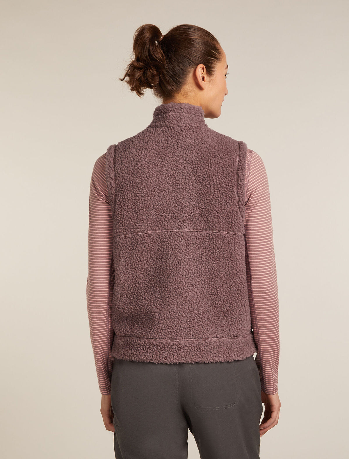 Merino Blend 960 RealFleece™ High Pile Vest Summit Dk Hthr/Blush - 2