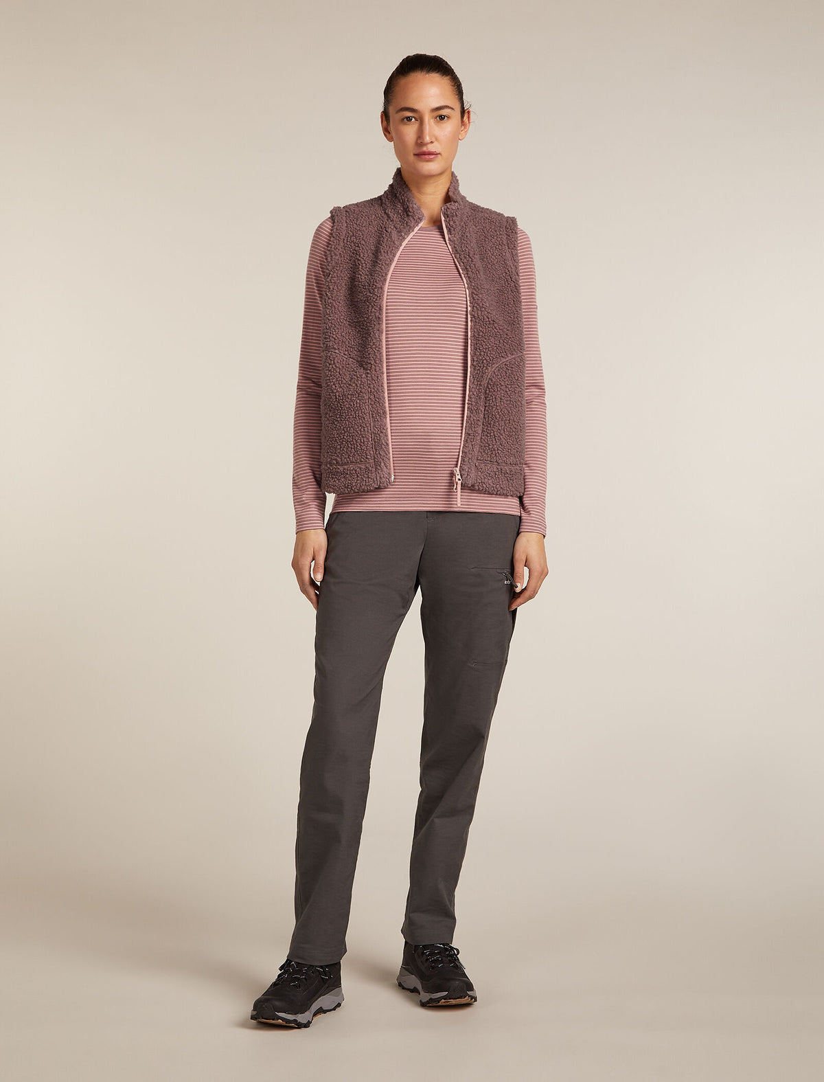 Merino Blend 960 RealFleece™ High Pile Vest Summit Dk Hthr/Blush - 3