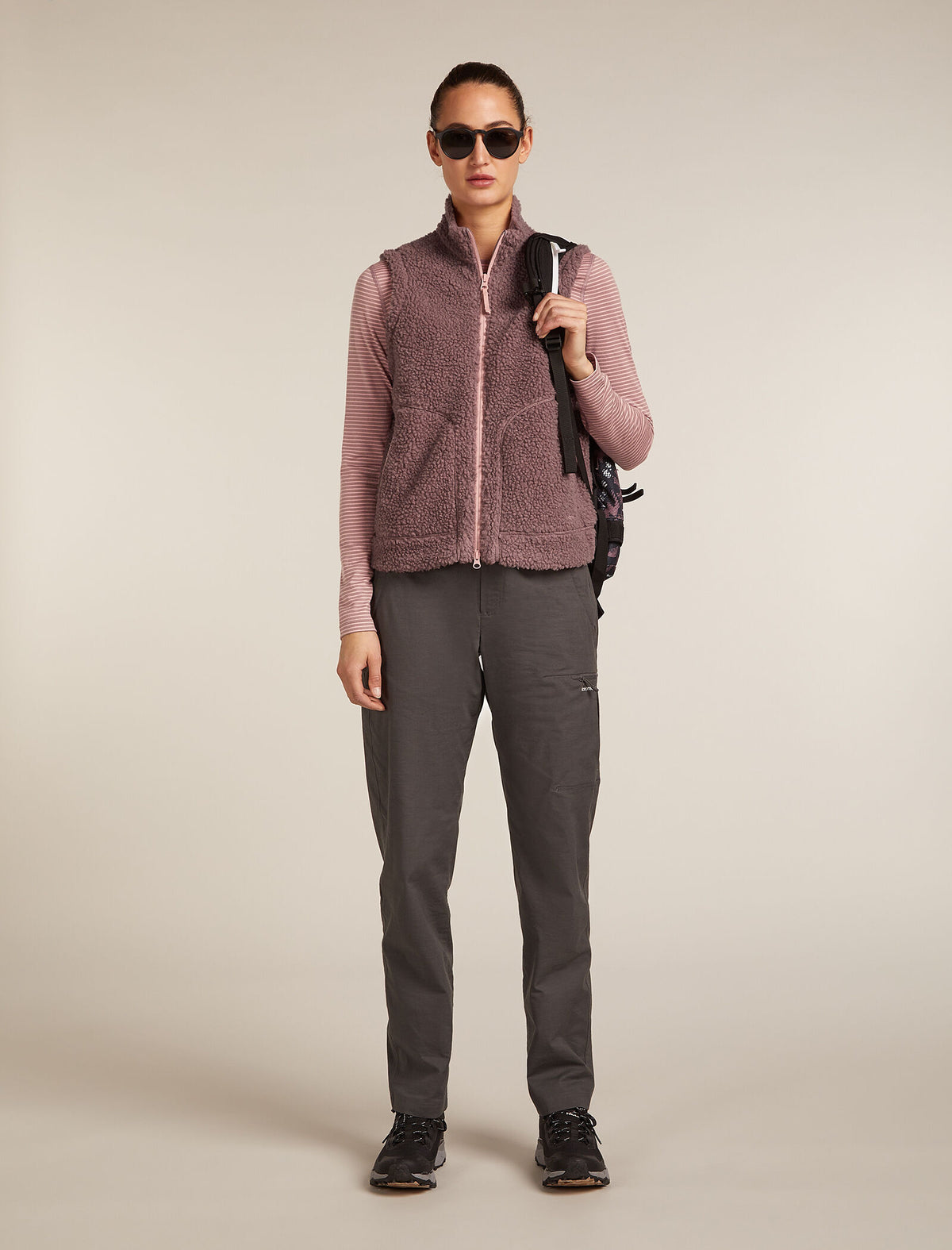 Merino Blend 960 RealFleece™ High Pile Vest Summit Dk Hthr/Blush - 4