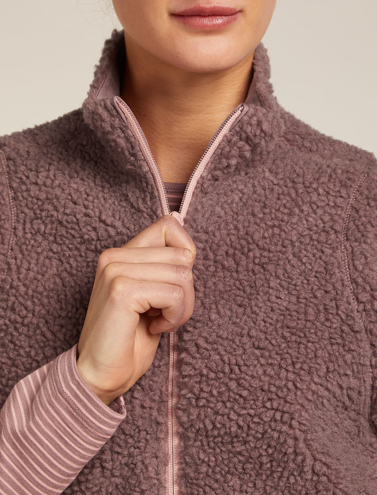 Merino Blend 960 RealFleece™ High Pile Vest Summit Dk Hthr/Blush - 6
