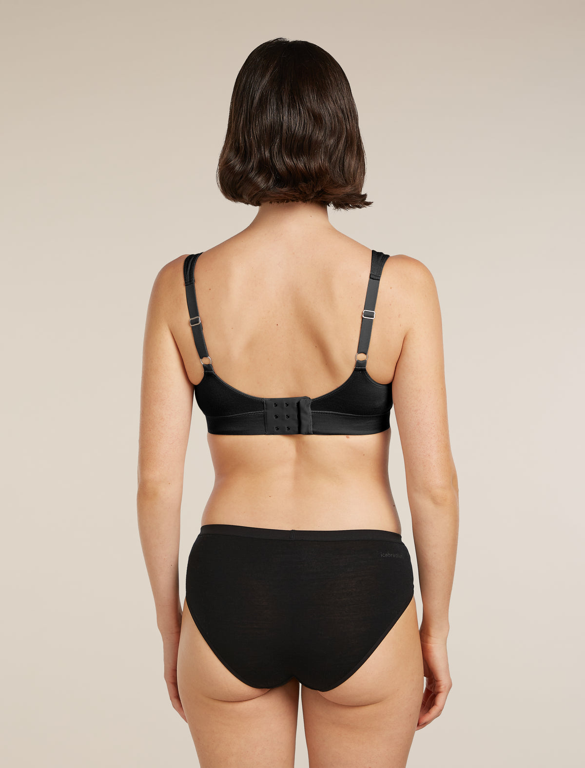Women's Merino Queens Clasp Bra Black - 2