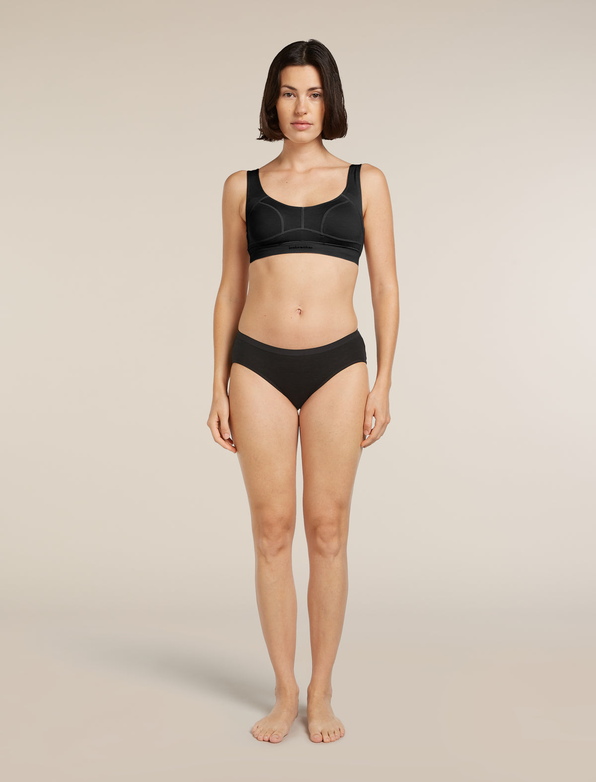 Women's Merino Queens Clasp Bra Black - 3