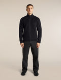 Men's Merino Blend 800 RealFleece™  Classic Pile Long Sleeve Zip Black - 3