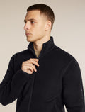 Men's Merino Blend 800 RealFleece™  Classic Pile Long Sleeve Zip Black - 6