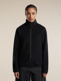 Women's Merino Blend 800 RealFleece™  Classic Pile Long Sleeve Zip Black - 1