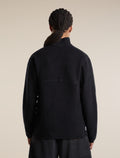 Women's Merino Blend 800 RealFleece™  Classic Pile Long Sleeve Zip Black - 2