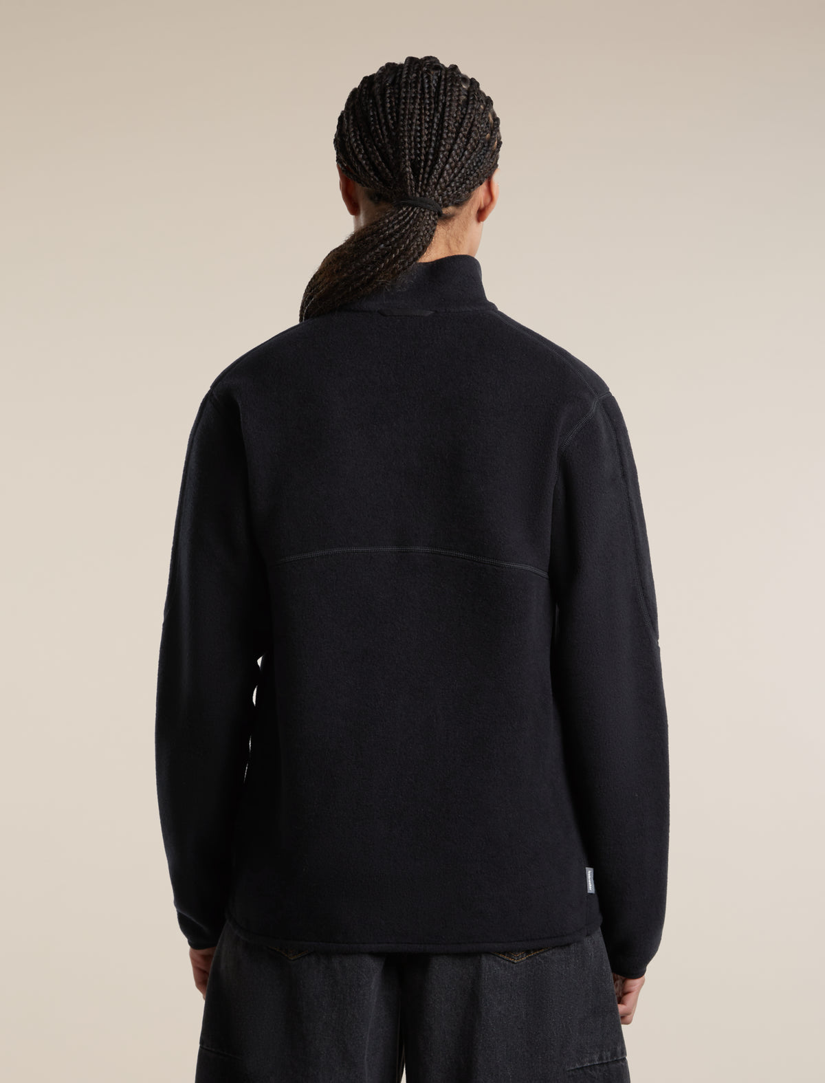 Women's Merino Blend 800 RealFleece™  Classic Pile Long Sleeve Zip Black - 2