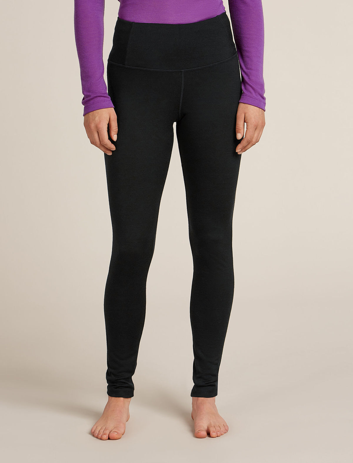 Merino 200 Oasis High Rise Thermal Leggings Black - 1