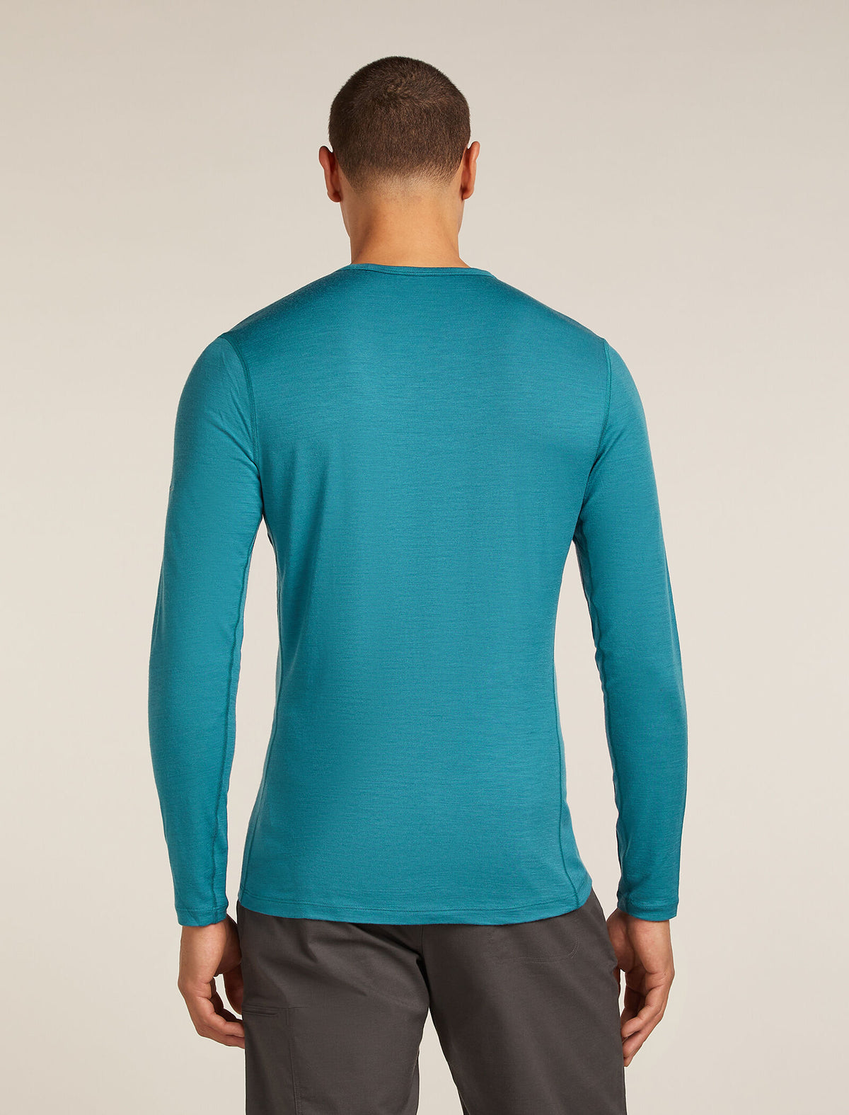 Merino 200 Oasis Long Sleeve Crew Thermal Top Elevation Line Topaz - 2