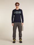 Merino 200 Oasis Long Sleeve Crew Thermal Top Elevation Line Midnight navy - 4