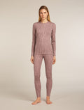 Merino 260 Tech Vertex Long Sleeve Crew Thermal Top Delta Lines Summit/Blush - 3