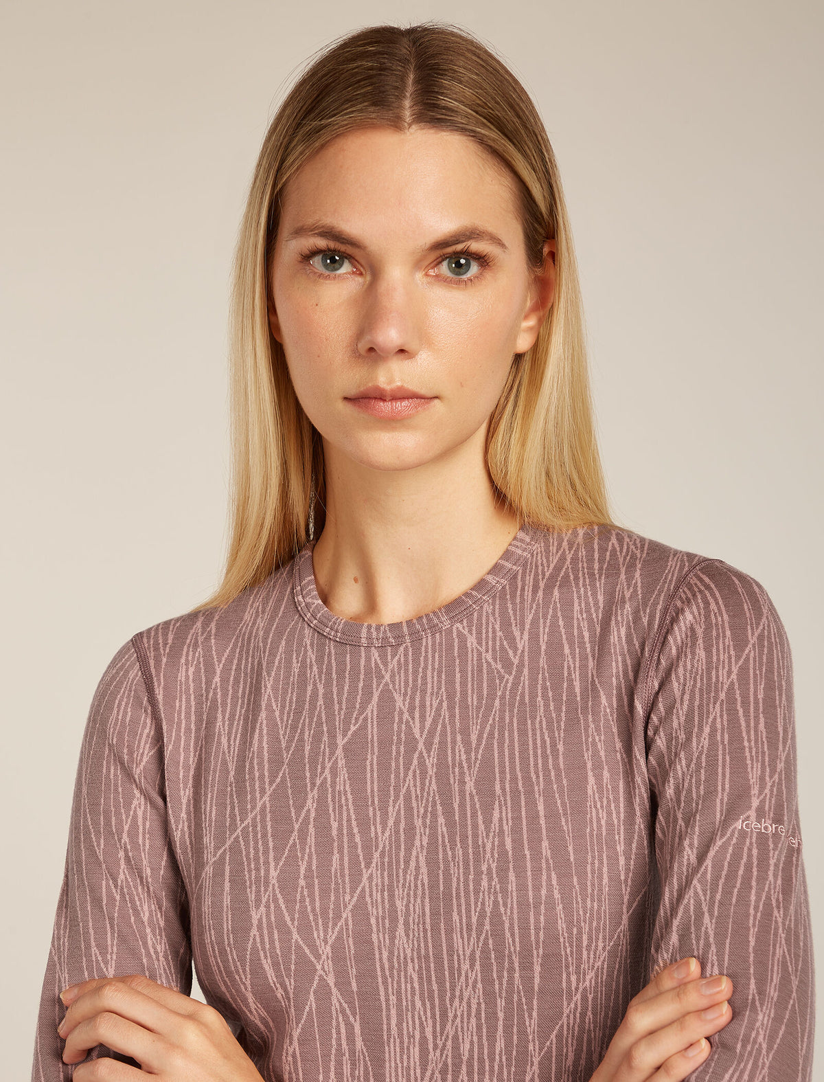 Merino 260 Tech Vertex Long Sleeve Crew Thermal Top Delta Lines Summit/Blush - 5