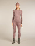 Merino 260 Tech Vertex Long Sleeve Crew Thermal Top Delta Lines Summit/Blush - 7
