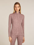 Merino 260 Tech Vertex Long Sleeve Half Zip Thermal Top Delta Lines Summit/Blush - 1
