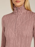 Merino 260 Tech Vertex Long Sleeve Half Zip Thermal Top Delta Lines Summit/Blush - 5