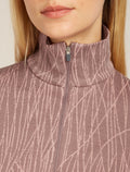 Merino 260 Tech Vertex Long Sleeve Half Zip Thermal Top Delta Lines Summit/Blush - 6