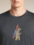 Men's Merino 150 Tech Lite Short Sleeve T Shirt Bear Tour Obsidian - 6
