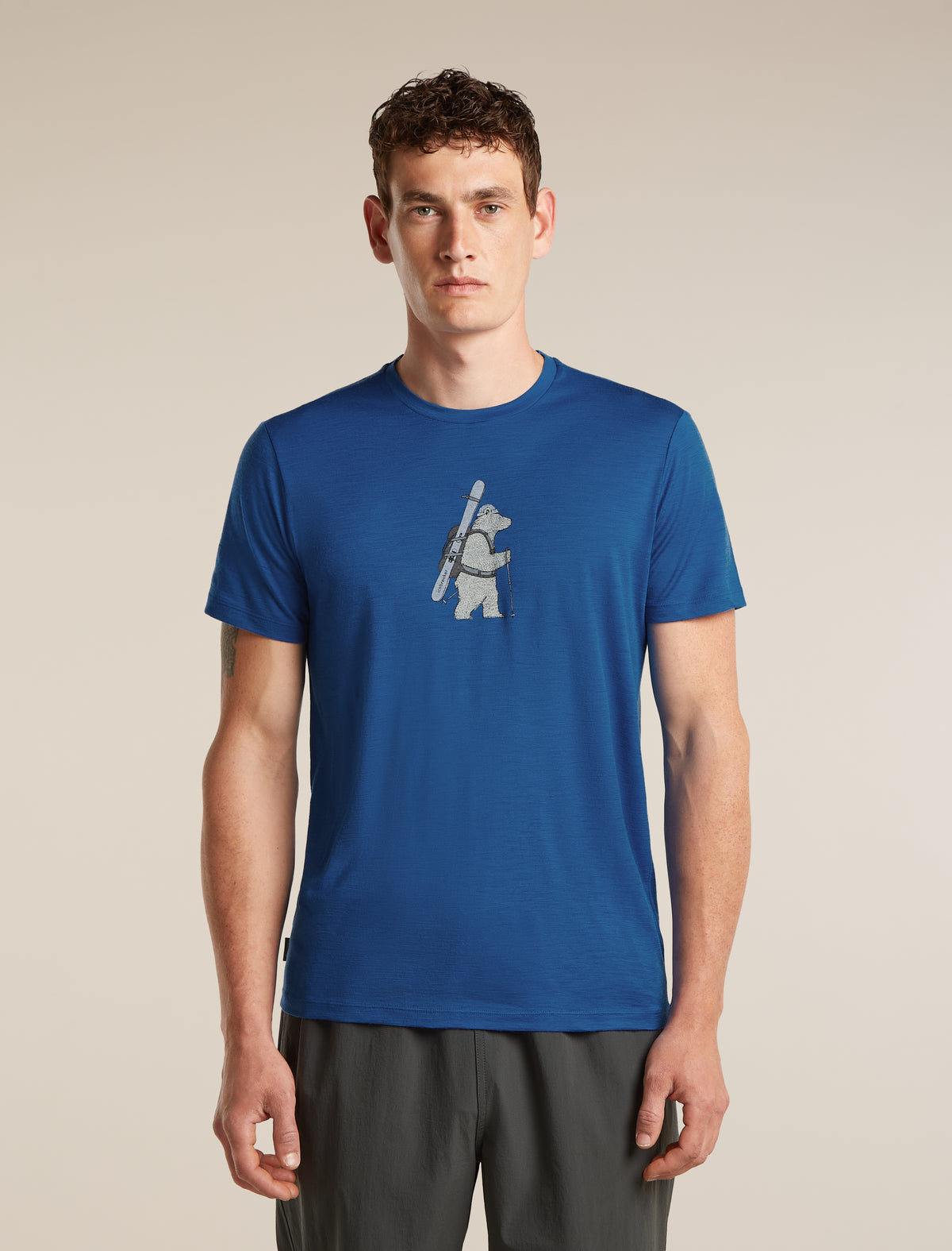 Men's Merino 150 Tech Lite Short Sleeve T Shirt Bear Tour Lazurite - 1