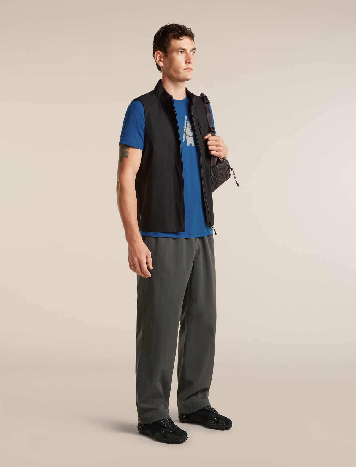Men's Merino 150 Tech Lite Short Sleeve T Shirt Bear Tour Lazurite - 4