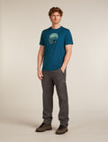 Merino 150 Tech Lite Short Sleeve T-Shirt Ruapehu Round Atlantis - 3