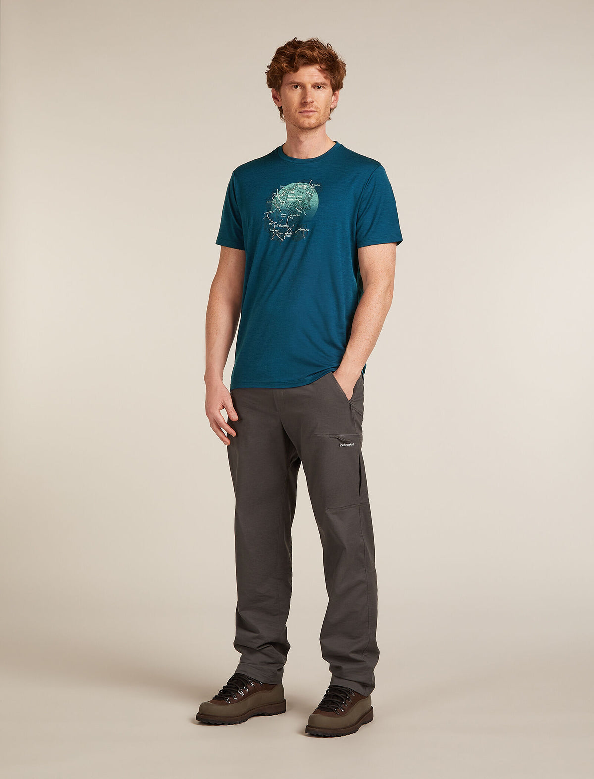 Merino 150 Tech Lite Short Sleeve T-Shirt Ruapehu Round Atlantis - 3
