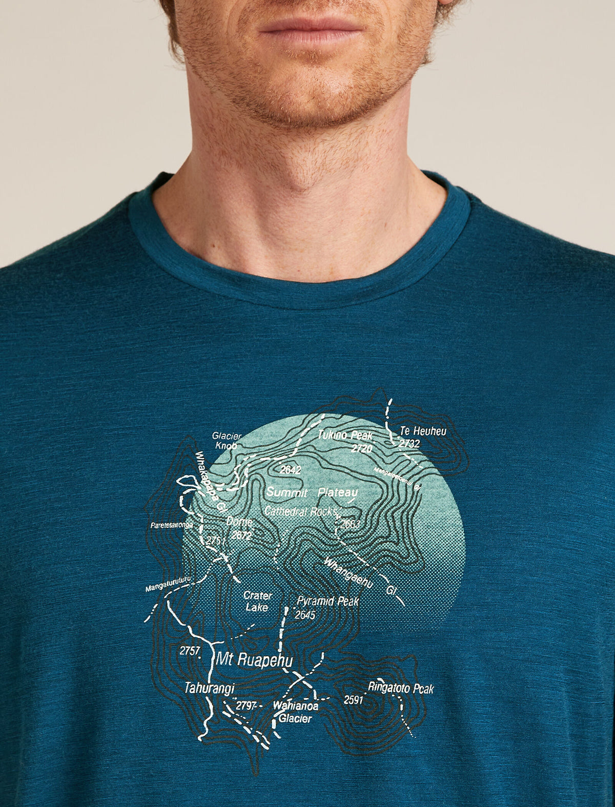 Merino 150 Tech Lite Short Sleeve T-Shirt Ruapehu Round Atlantis - 5