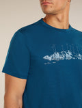 Men’s Merino 150 Tech Lite Short Sleeve T-Shirt The Peaks Atlantis - 5
