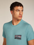 Men Merino 150 Tech Lite SS Tee Infographic Hydro - 5