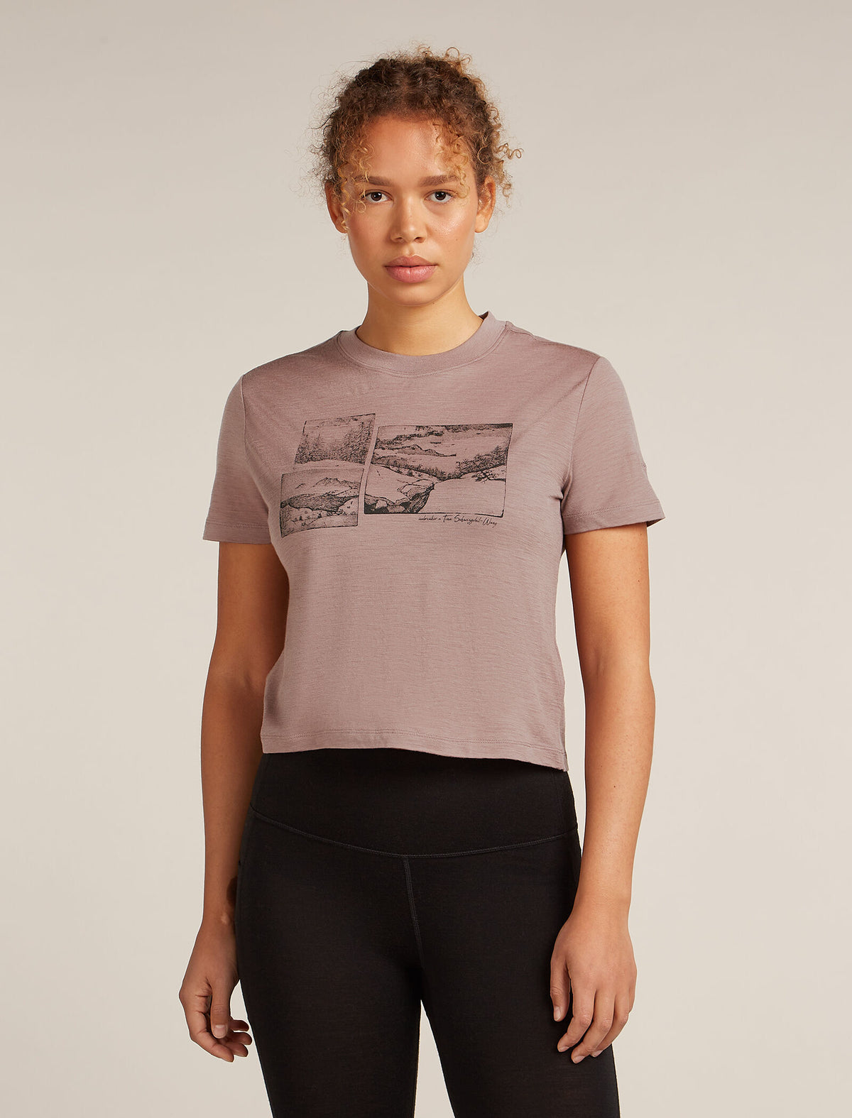 Merino 150 Tech Lite Short Sleeve Crop T-Shirt The Climb Summit - 1