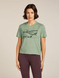 Merino 150 Tech Lite Short Sleeve Crop T-Shirt The Climb Seaglass - 1