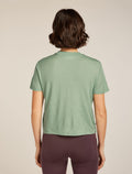 Merino 150 Tech Lite Short Sleeve Crop T-Shirt The Climb Seaglass - 2