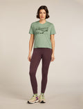 Merino 150 Tech Lite Short Sleeve Crop T-Shirt The Climb Seaglass - 3