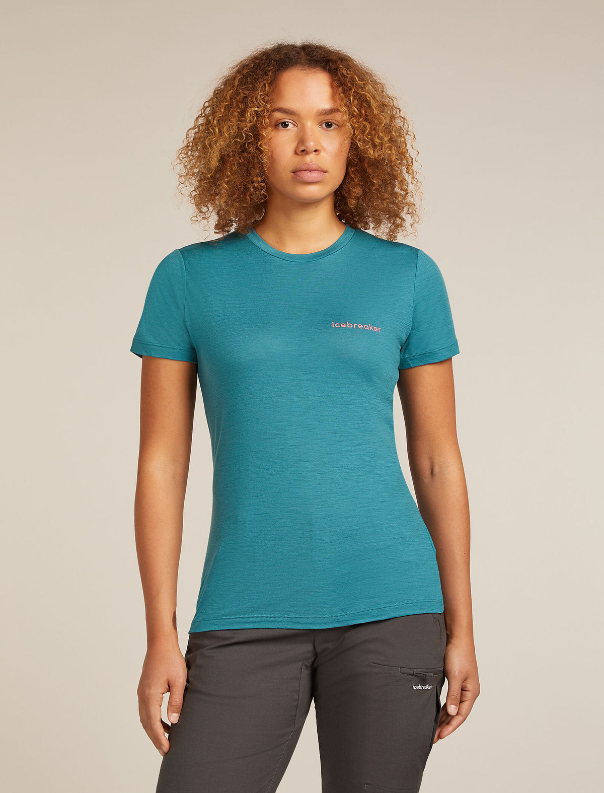 Merino 150 Tech Lite Short Sleeve T-Shirt IB Wordmark Topaz - 1