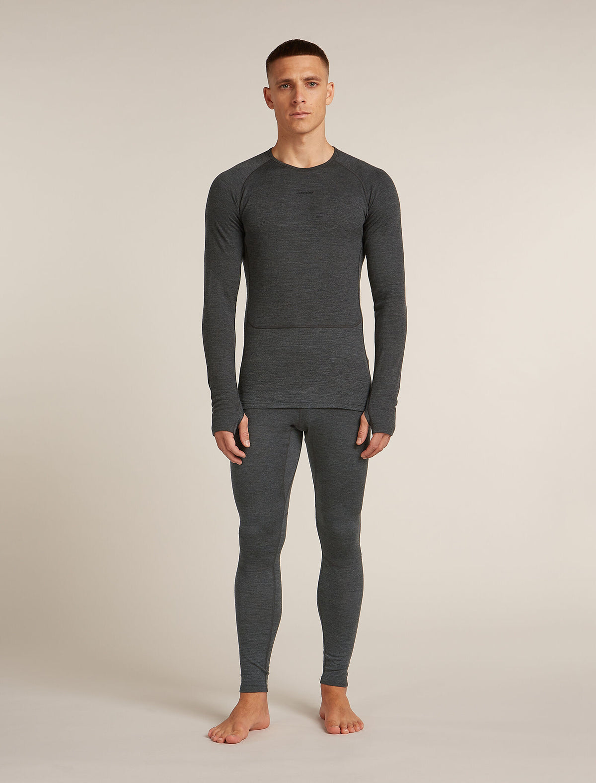Men’s Merino 260 ZoneKnit™ Long Sleeve Crewe Jet hthr - 3