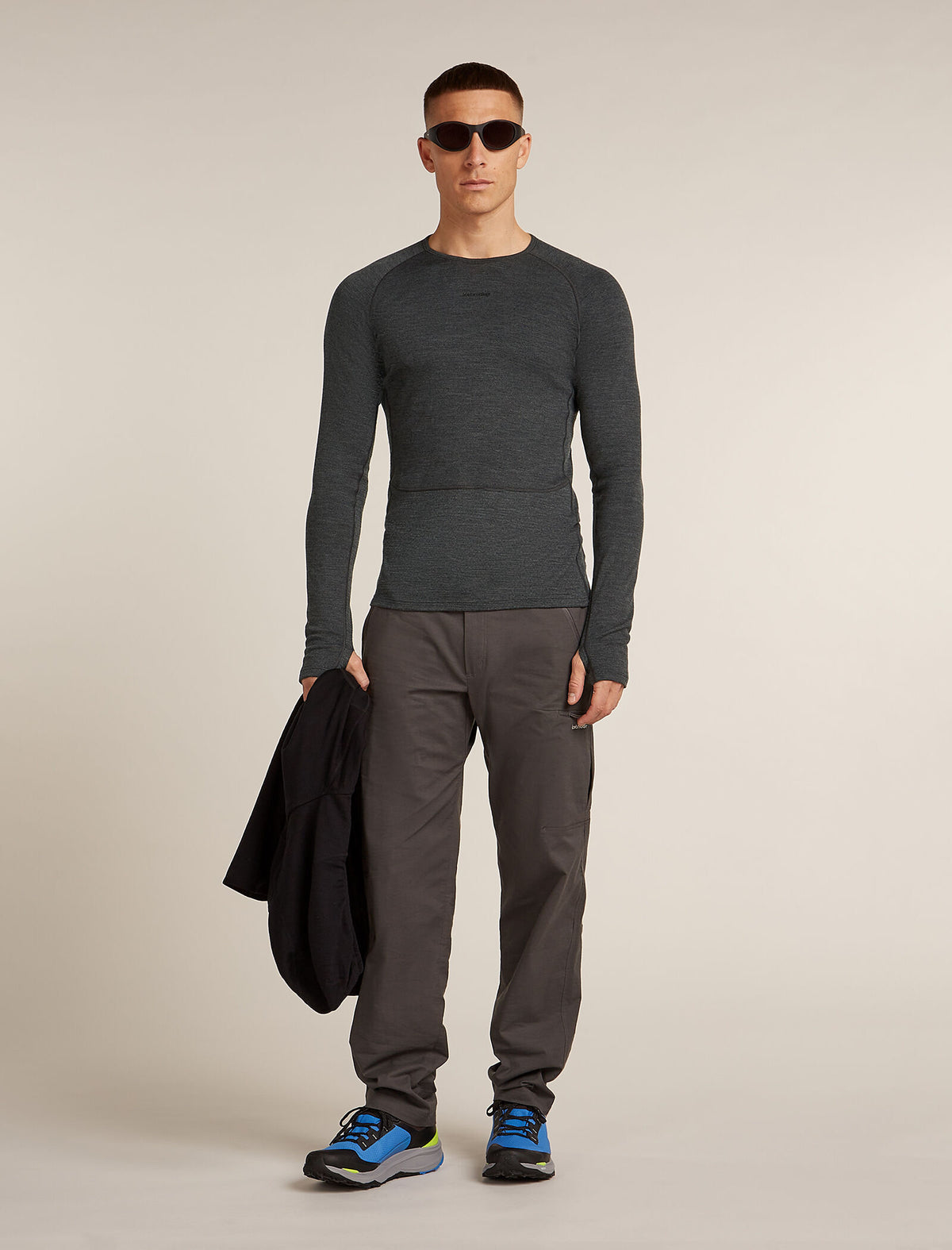 Men’s Merino 260 ZoneKnit™ Long Sleeve Crewe Jet hthr - 4