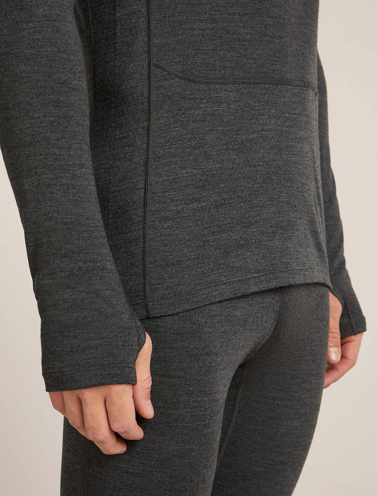 Men’s Merino 260 ZoneKnit™ Long Sleeve Crewe Jet hthr - 8