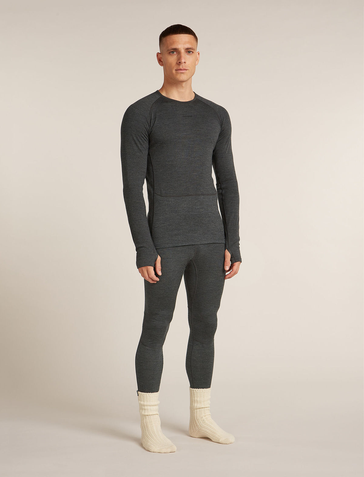 Men’s Merino 260 ZoneKnit™ Long Sleeve Crewe Jet hthr - 9