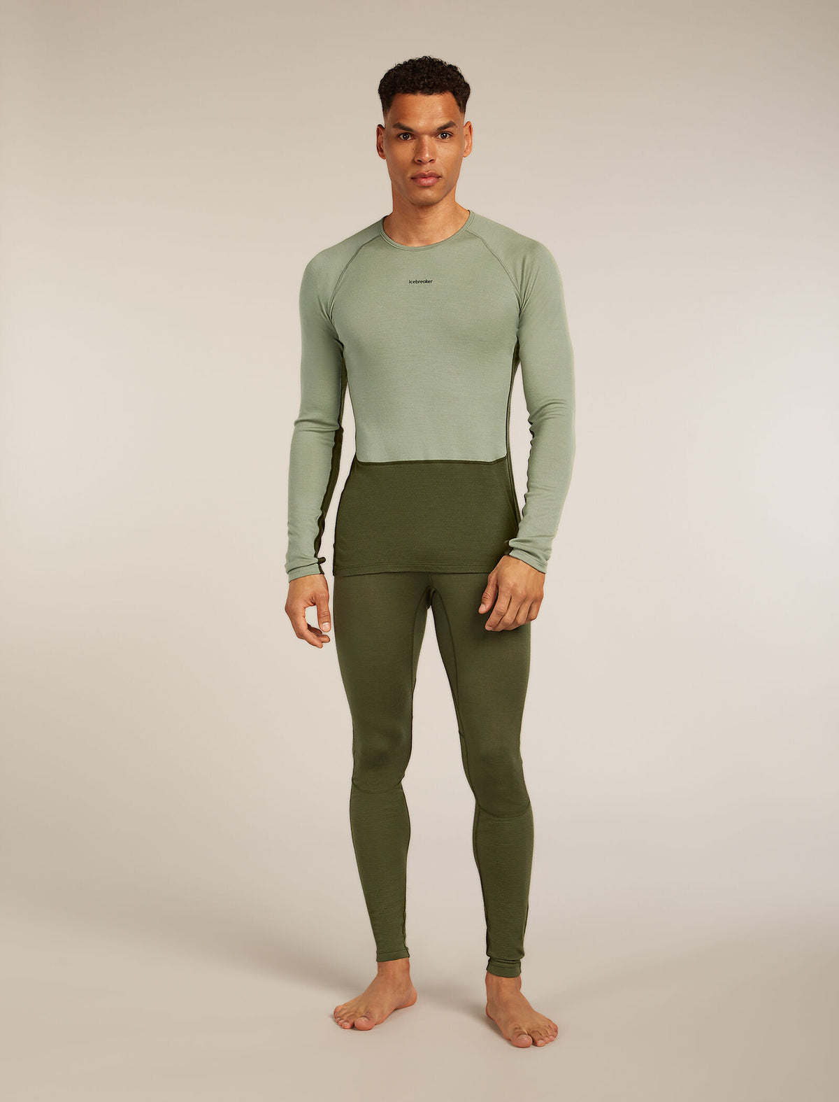 Men’s Merino 260 ZoneKnit™ long sleeve Crewe Loden/Lichen - 3