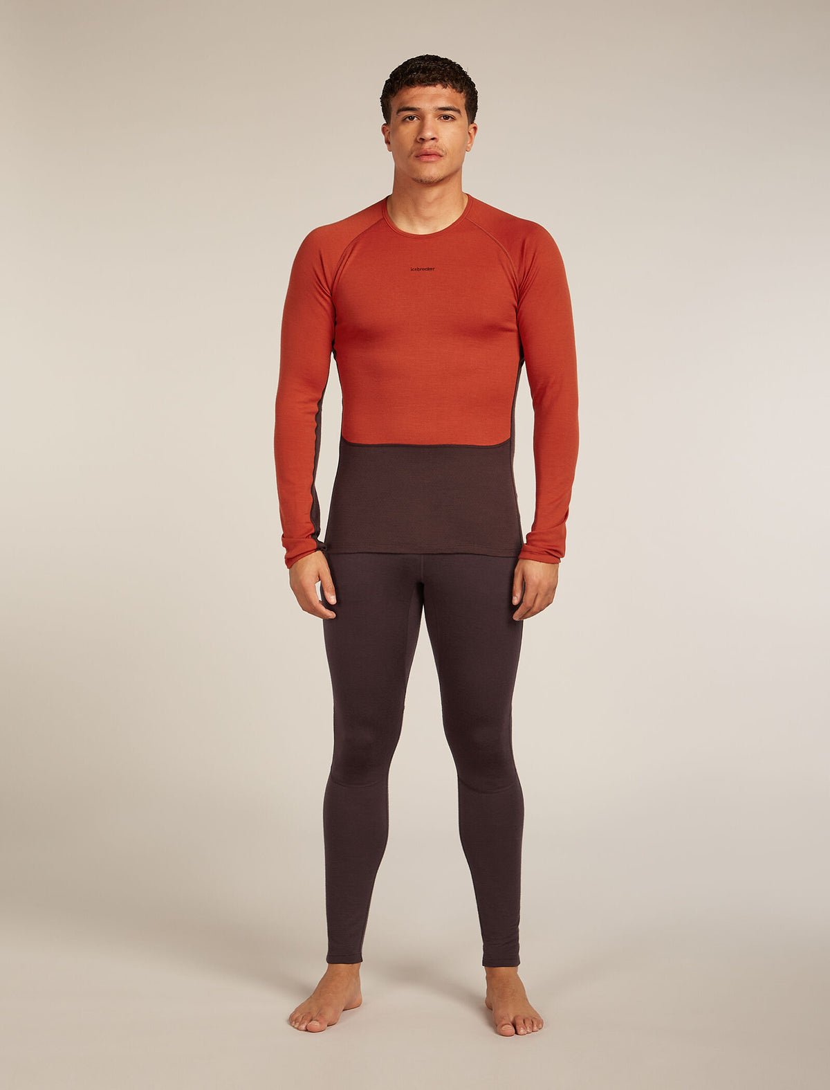 Men’s Merino 260 ZoneKnit™ long sleeve Crewe Java/Agate - 3