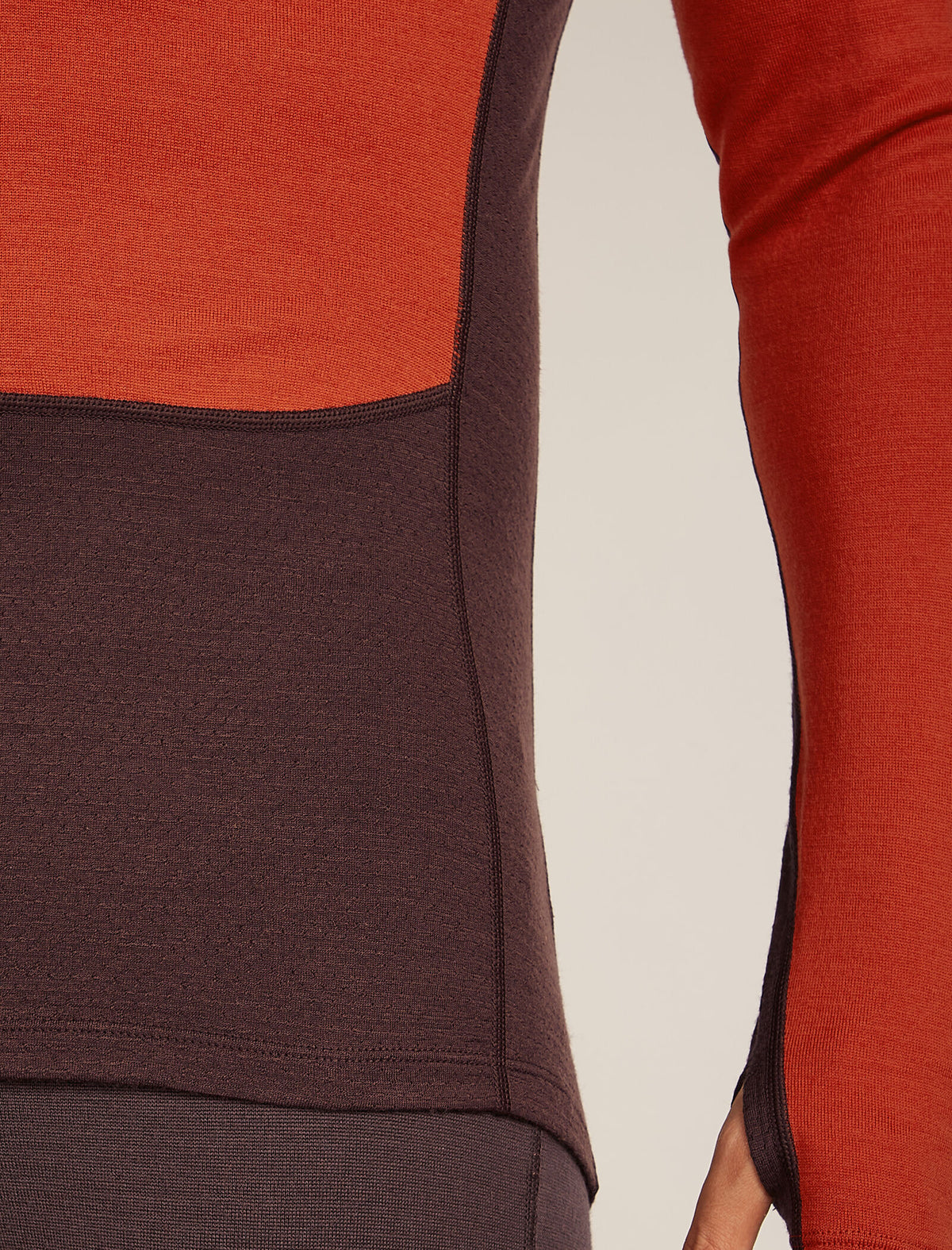 Men’s Merino 260 ZoneKnit™ long sleeve Crewe Java/Agate - 7