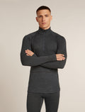 Men’s Merino 260 ZoneKnit™ long sleeve Half Zip Jet hthr - 1