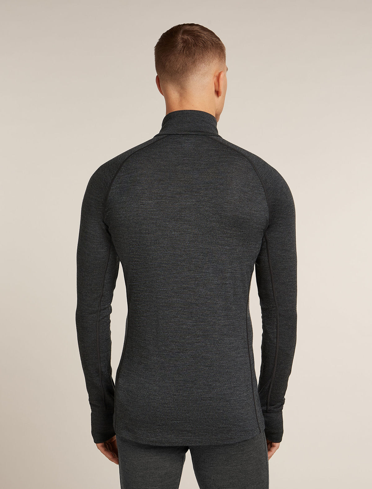 Men’s Merino 260 ZoneKnit™ long sleeve Half Zip Jet hthr - 2