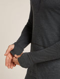 Men’s Merino 260 ZoneKnit™ long sleeve Half Zip Jet hthr - 5
