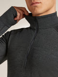 Men’s Merino 260 ZoneKnit™ long sleeve Half Zip Jet hthr - 6