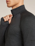 Men’s Merino 260 ZoneKnit™ long sleeve Half Zip Jet hthr - 7