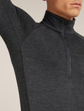 Men’s Merino 260 ZoneKnit™ long sleeve Half Zip Jet hthr - 8