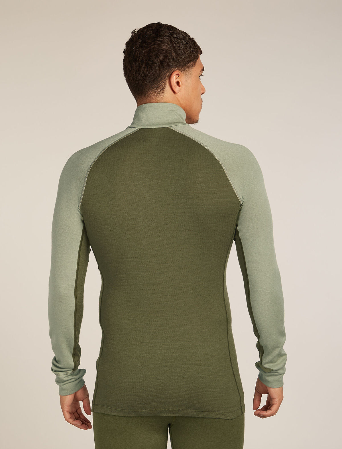 Men’s Merino 260 ZoneKnit™ long sleeve Half Zip Loden/Lichen - 2