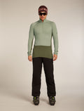 Men’s Merino 260 ZoneKnit™ long sleeve Half Zip Loden/Lichen - 4