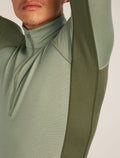 Men’s Merino 260 ZoneKnit™ long sleeve Half Zip Loden/Lichen - 8